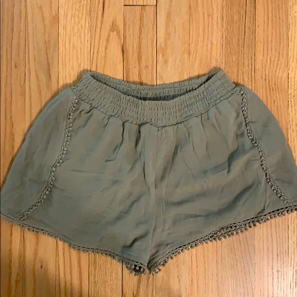 Green flowy shorts- NEW WITH TAGS